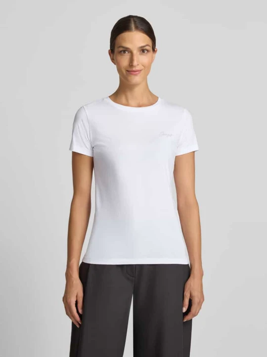 Zdjęcie produktu t-shirt o kroju regular fit z czystej bawełny model 'C_Elove_6' Boss Biały