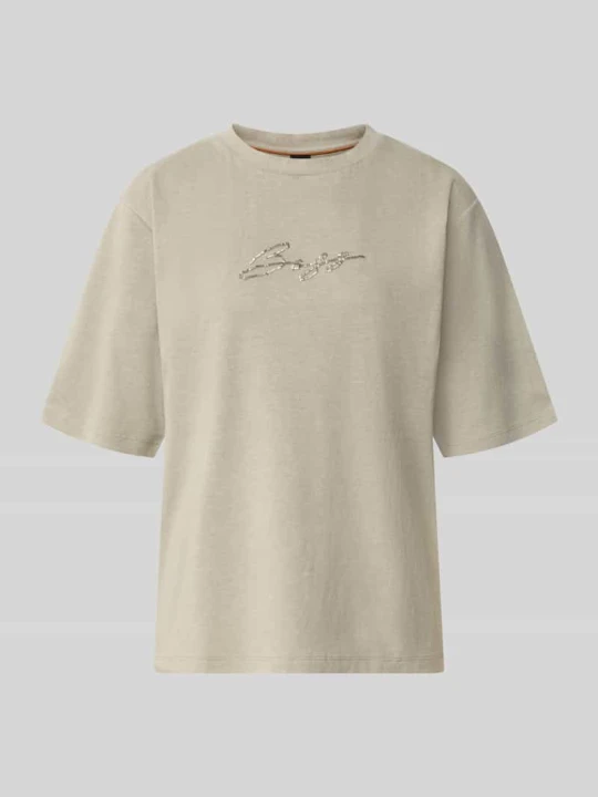 Zdjęcie produktu t-shirt o kroju regular fit z czystej bawełny model 'C_Eregular_4' Boss Trzcinowy