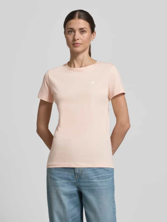 Zdjęcie produktu t-shirt o kroju regular fit z czystej bawełny model 'C_ESOGO_3' Boss Różowawy