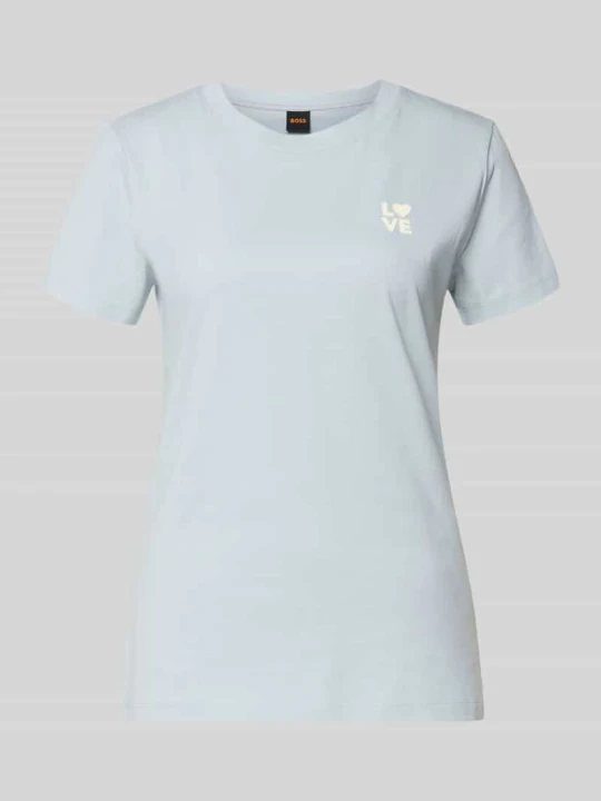 Zdjęcie produktu t-shirt o kroju regular fit z czystej bawełny model 'C_ESOGO_3' Boss Jasnoniebieski