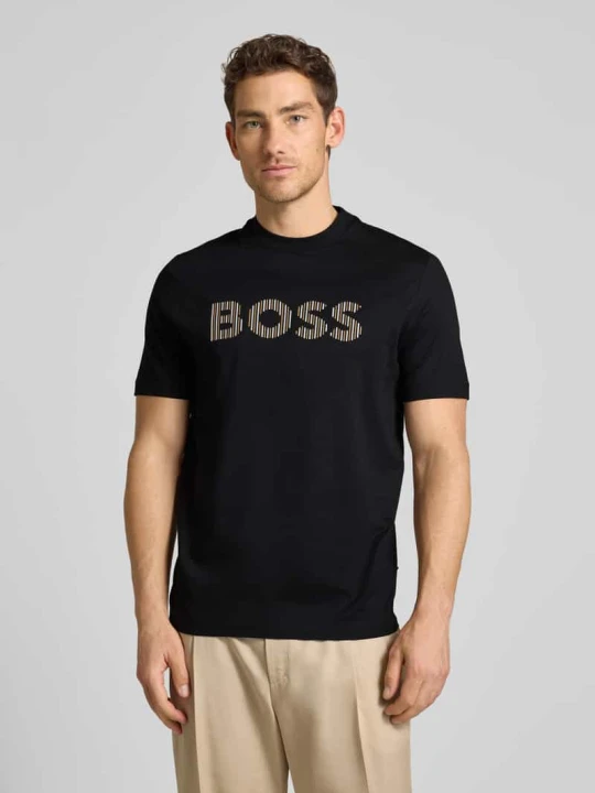 Zdjęcie produktu t-shirt o kroju regular fit z czystej bawełny model 'C-THOMPSON 41' Boss Czarny