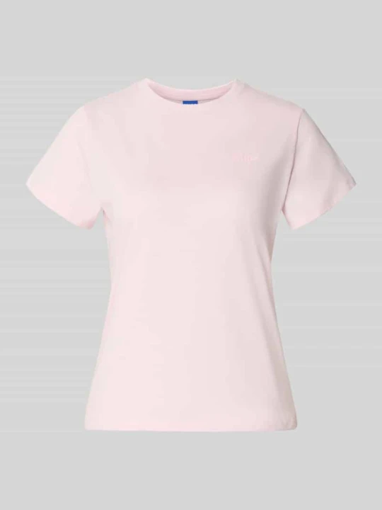 Zdjęcie produktu t-shirt o kroju regular fit z czystej bawełny model 'Damatee_B' Hugo Jasnoróżowy
