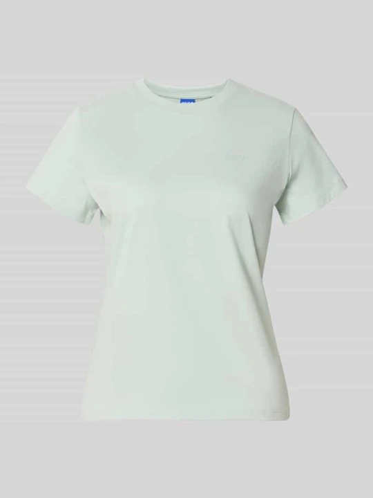 Zdjęcie produktu t-shirt o kroju regular fit z czystej bawełny model 'Damatee_B' Hugo Trzcinowy