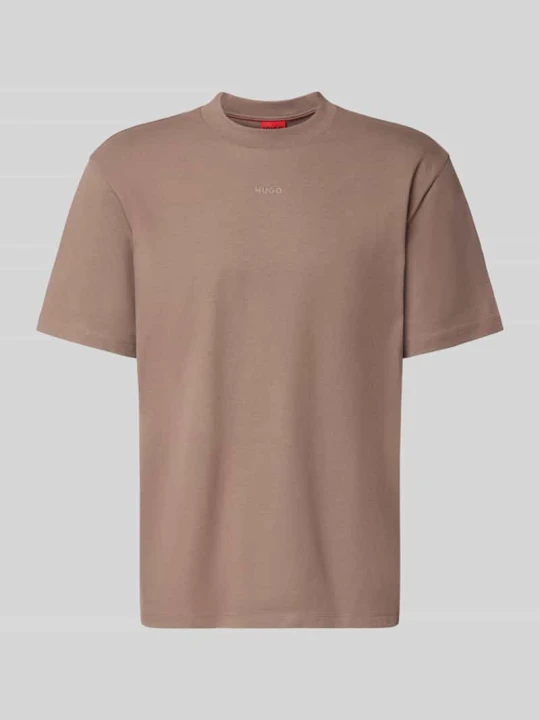 Zdjęcie produktu t-shirt o kroju regular fit z czystej bawełny model 'Dapolino' Hugo Jasnoczerwony