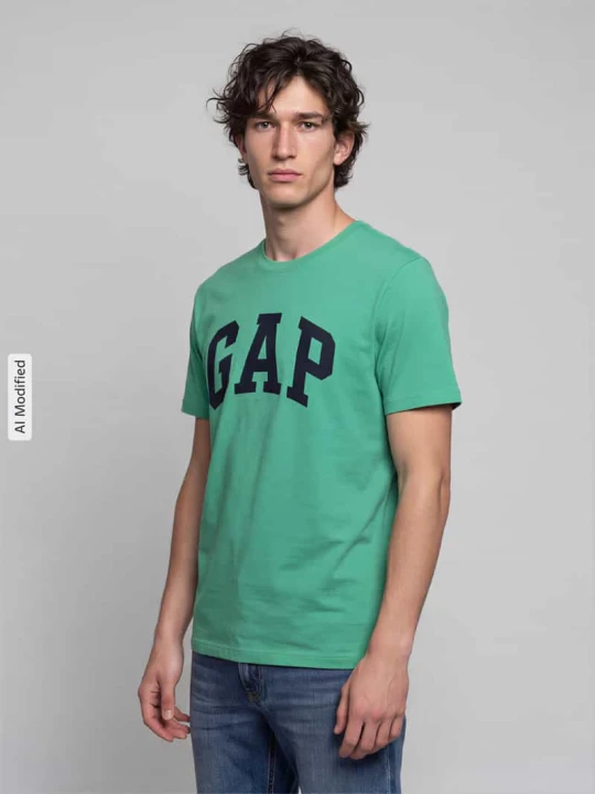 Zdjęcie produktu t-shirt o kroju regular fit z czystej bawełny model 'EVERYDAY SOFT' GAP Zielony