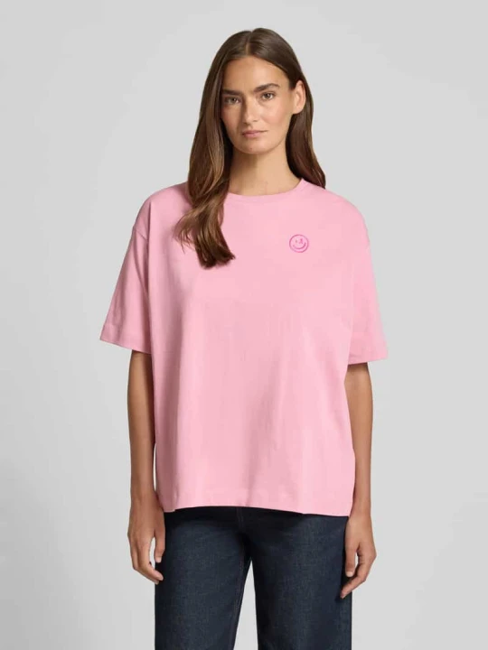 Zdjęcie produktu T-shirt o kroju regular fit z czystej bawełny model 'GIANNAA' ARMEDANGELS Różowawy