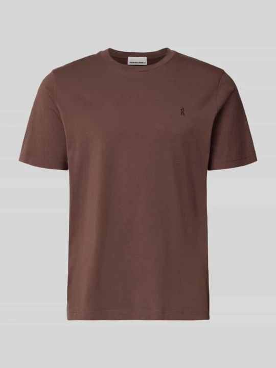 Zdjęcie produktu t-shirt o kroju regular fit z czystej bawełny model 'JAAMES' ARMEDANGELS Czekoladowy