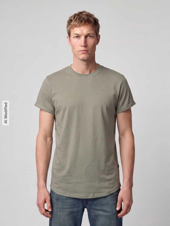 Zdjęcie produktu t-shirt o kroju regular fit z czystej bawełny model 'LASH' G-Star Raw Oliwkowy