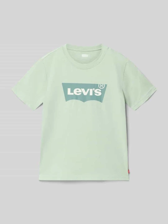 Zdjęcie produktu t-shirt o kroju regular fit z czystej bawełny model 'LVB BATWING TEE' Levi's Limonkowy