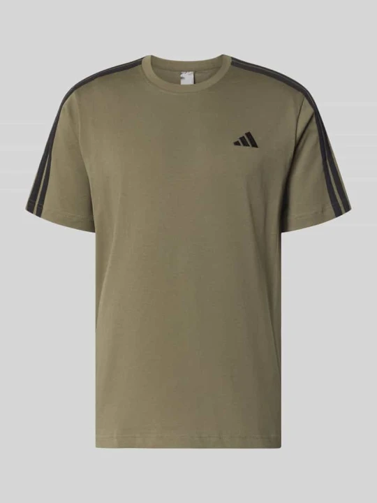 Zdjęcie produktu t-shirt o kroju regular fit z czystej bawełny model 'M 3S SJ LC T' Adidas Oliwkowy