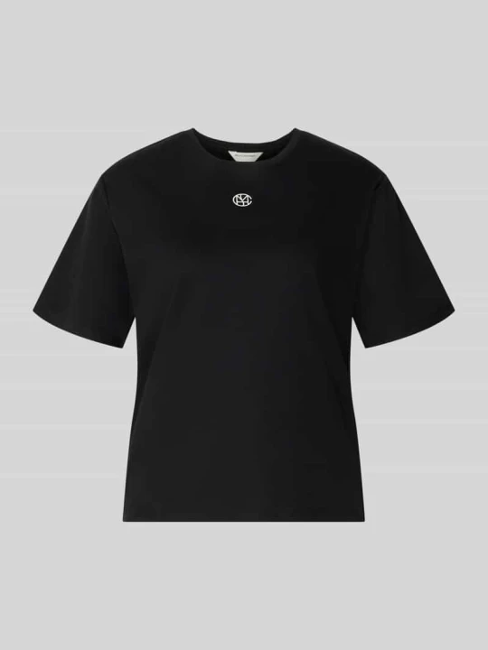 Zdjęcie produktu t-shirt o kroju regular fit z czystej bawełny model 'Melea' MSCH Copenhagen Czarny