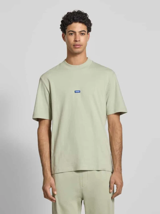 Zdjęcie produktu Regular Fit T-shirt z czystej bawełny model 'NIEROS' Hugo Miętowy