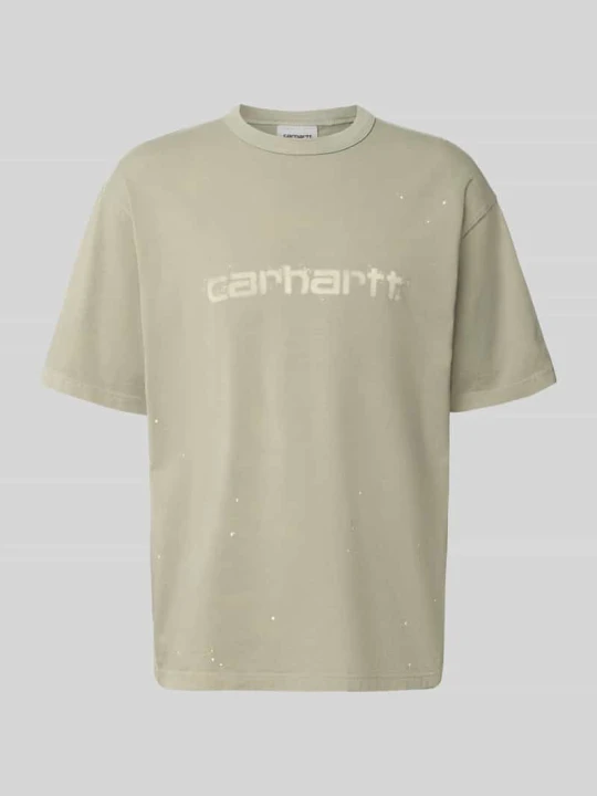 Zdjęcie produktu t-shirt o kroju regular fit z czystej bawełny model 'Painter' Carhartt WIP Oliwkowy