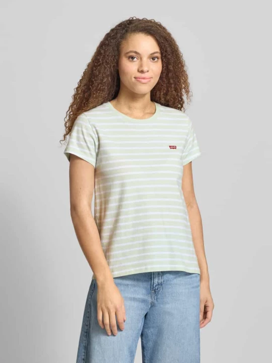 Zdjęcie produktu t-shirt o kroju regular fit z czystej bawełny model 'PERFECT TEE' Levi's Jasnoniebieski