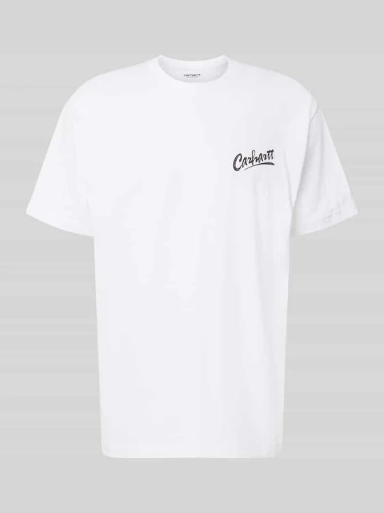 Zdjęcie produktu t-shirt o kroju regular fit z czystej bawełny model 'Pup' Carhartt WIP Biały