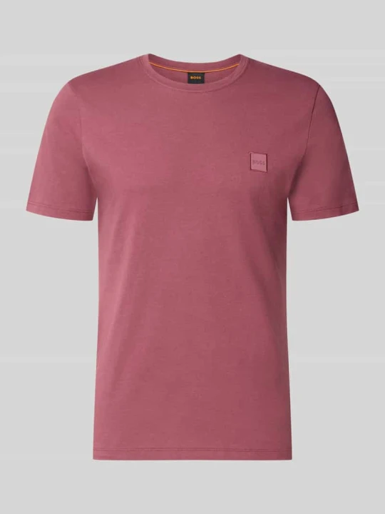 Zdjęcie produktu T-shirt o kroju regular fit z czystej bawełny model „TALES” Boss Bordowy