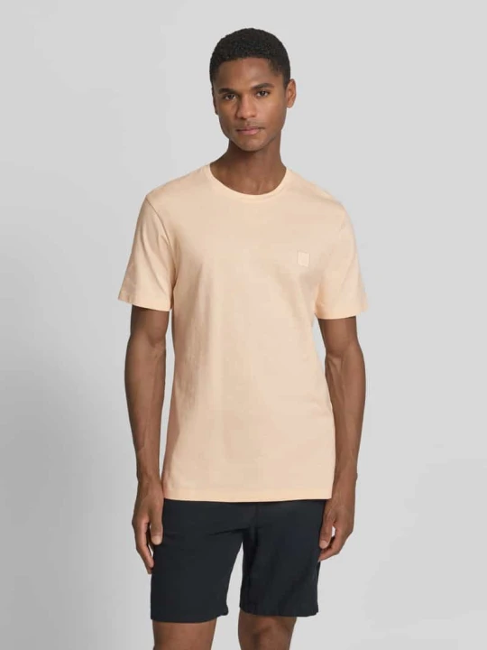 Zdjęcie produktu T-shirt o kroju regular fit z czystej bawełny model „TALES” Boss Morelowy