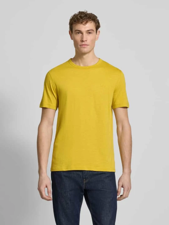 Zdjęcie produktu Damski t-shirt o kroju regular fit z czystej Bawełna Model 'TEGOOD' Boss Żółty