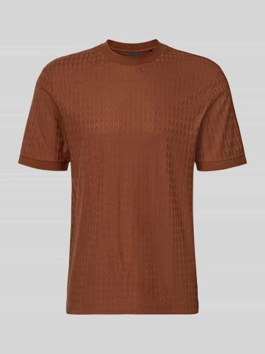 Zdjęcie produktu t-shirt o kroju regular fit z czystej bawełny model 'Thompson 321' Boss Średniobrązowy melanż