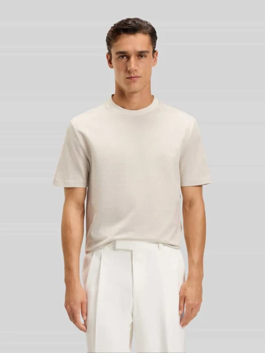 Zdjęcie produktu T-shirt o kroju regular fit z czystej bawełny model ‘THOMPSON 432’ Boss Złamany biały