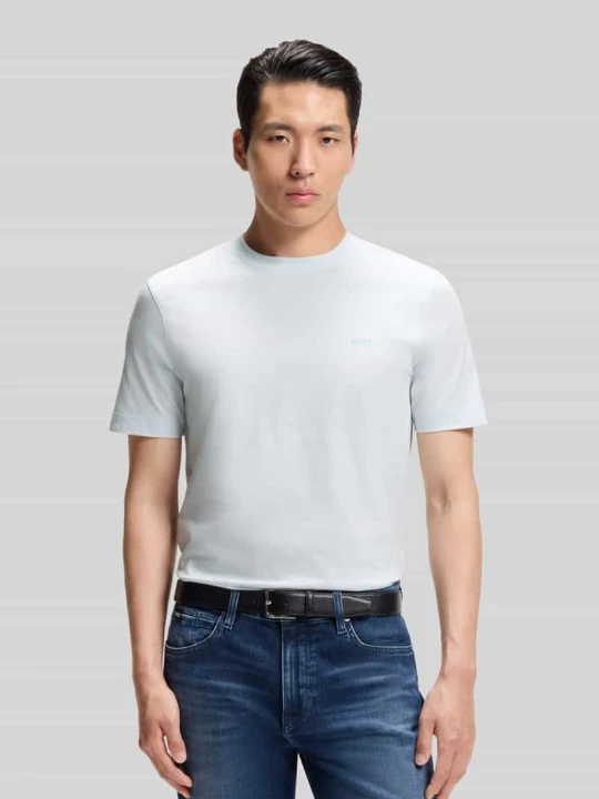 Zdjęcie produktu t-shirt o kroju regular fit z czystej bawełny model 'THOMPSON' Boss Jasnoniebieski