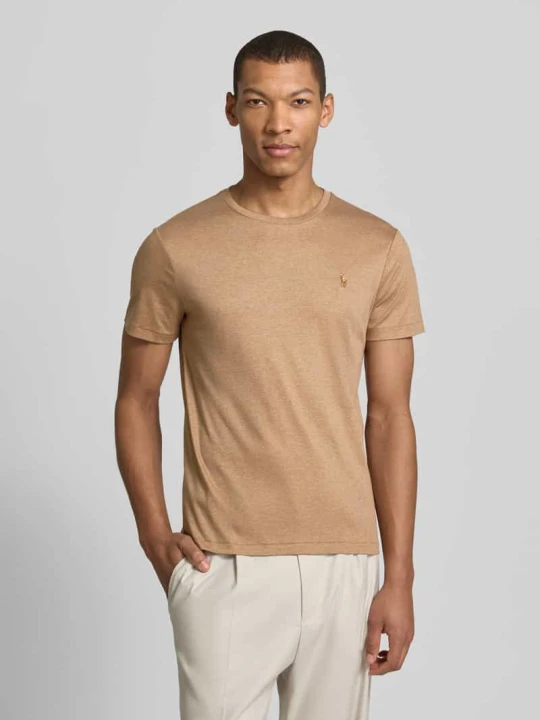 Zdjęcie produktu T-shirt o kroju regular fit z czystej bawełny Polo Ralph Lauren Jasnobrązowy