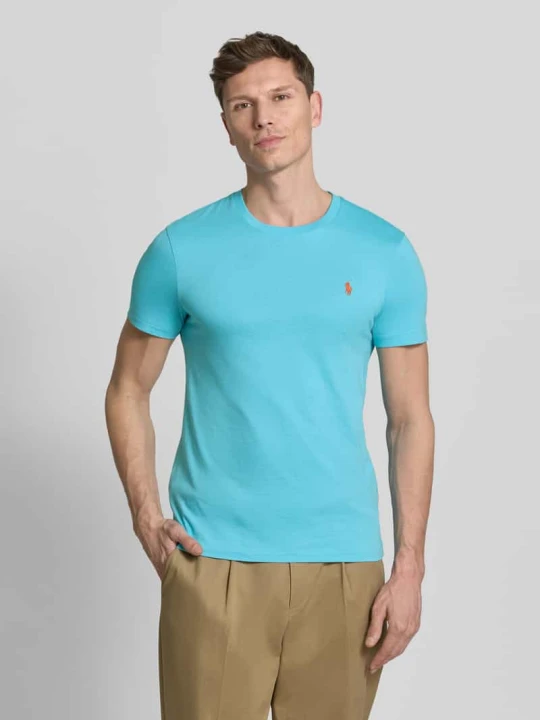Zdjęcie produktu T-shirt o kroju regular fit z czystej bawełny Polo Ralph Lauren Turkusowy melanż