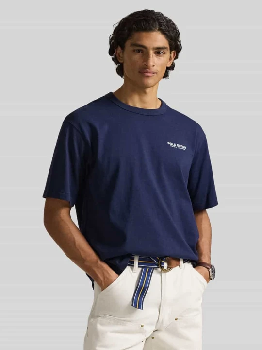 Zdjęcie produktu T-shirt o kroju regular fit z czystej bawełny Polo Ralph Lauren Granatowy