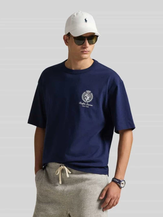 Zdjęcie produktu T-shirt o kroju regular fit z czystej bawełny Polo Ralph Lauren Granatowy