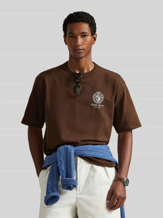 Zdjęcie produktu T-shirt o kroju regular fit z czystej bawełny Polo Ralph Lauren Średniobrązowy