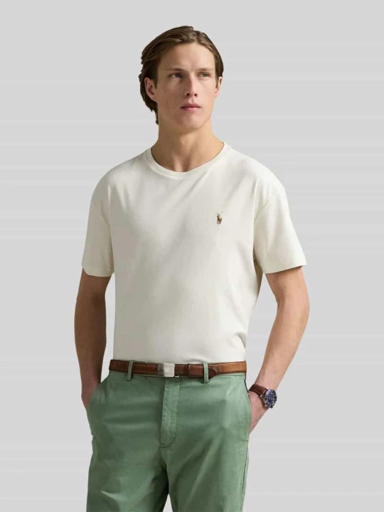 Zdjęcie produktu T-shirt o kroju regular fit z czystej bawełny Polo Ralph Lauren Złamany biały
