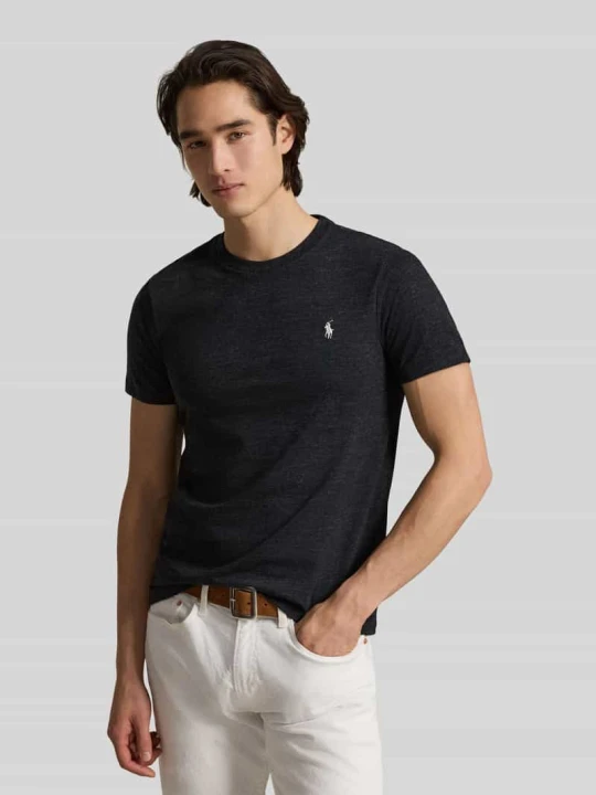 Zdjęcie produktu T-shirt o kroju regular fit z czystej bawełny Polo Ralph Lauren Ciemnoszary melanż