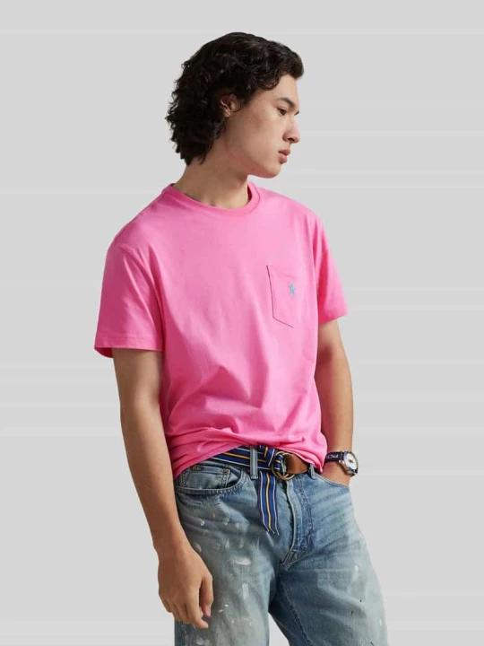 Zdjęcie produktu T-shirt o kroju regular fit z czystej bawełny Polo Ralph Lauren Mocnoróżowy