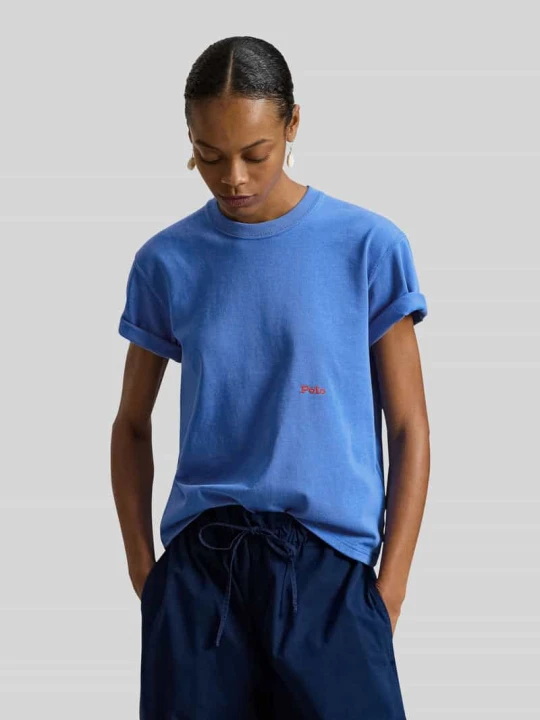 Zdjęcie produktu T-shirt o kroju regular fit z czystej bawełny Polo Ralph Lauren Niebieski