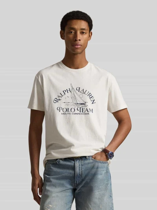 Zdjęcie produktu t-shirt o kroju regular fit z czystej bawełny Polo Ralph Lauren Biały