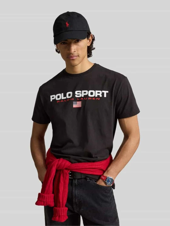 Zdjęcie produktu t-shirt o kroju regular fit z czystej bawełny Polo Ralph Lauren Czarny