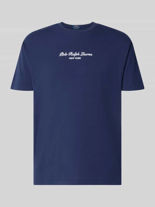 Zdjęcie produktu t-shirt o kroju regular fit z czystej bawełny Polo Ralph Lauren Granatowy