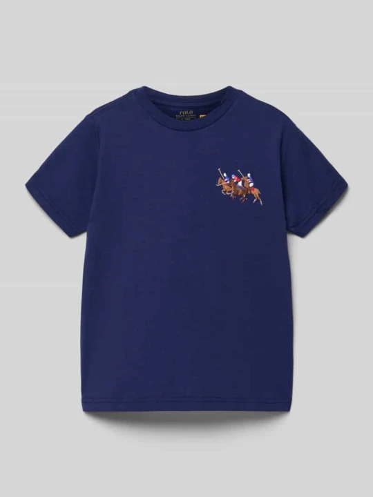 Zdjęcie produktu t-shirt o kroju regular fit z czystej bawełny Polo Ralph Lauren Granatowy