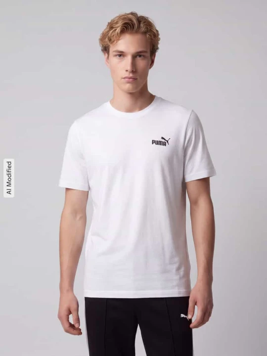 Zdjęcie produktu t-shirt o kroju regular fit z czystej bawełny Puma Biały