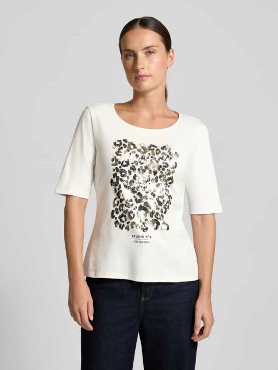 Zdjęcie produktu T-shirt o kroju regular fit z czystej bawełny s.Oliver Złamany biały