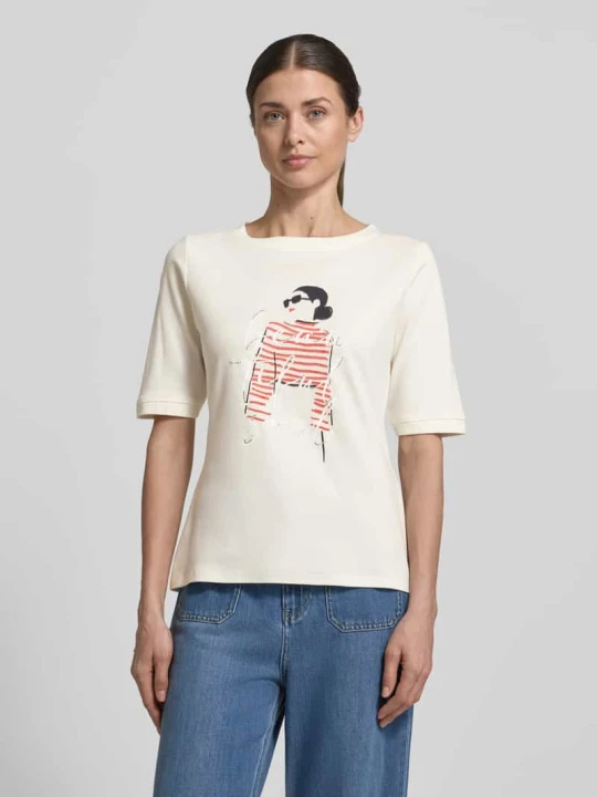 Zdjęcie produktu T-shirt o kroju regular fit z czystej bawełny s.Oliver Biały