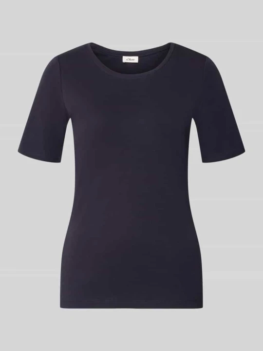 Zdjęcie produktu t-shirt o kroju regular fit z czystej bawełny s.Oliver Granatowy