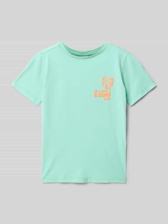 Zdjęcie produktu T-shirt o kroju regular fit z czystej bawełny s.Oliver Turkusowy