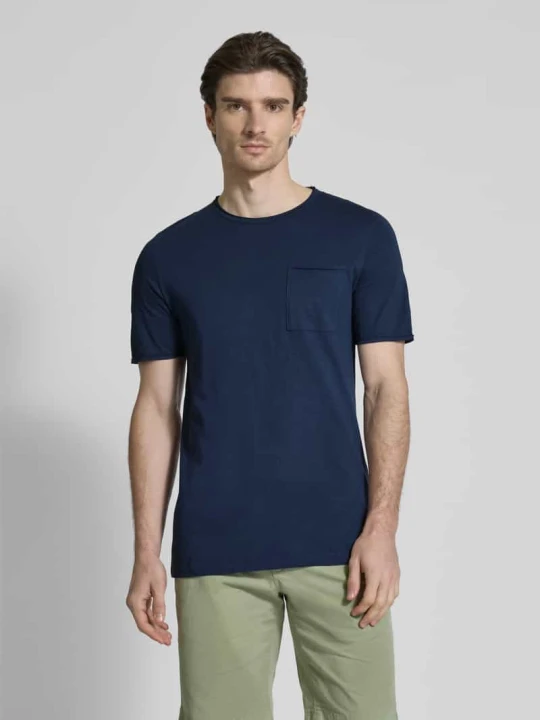 Zdjęcie produktu T-shirt o kroju regular fit z czystej bawełny s.Oliver Ciemnoniebieski
