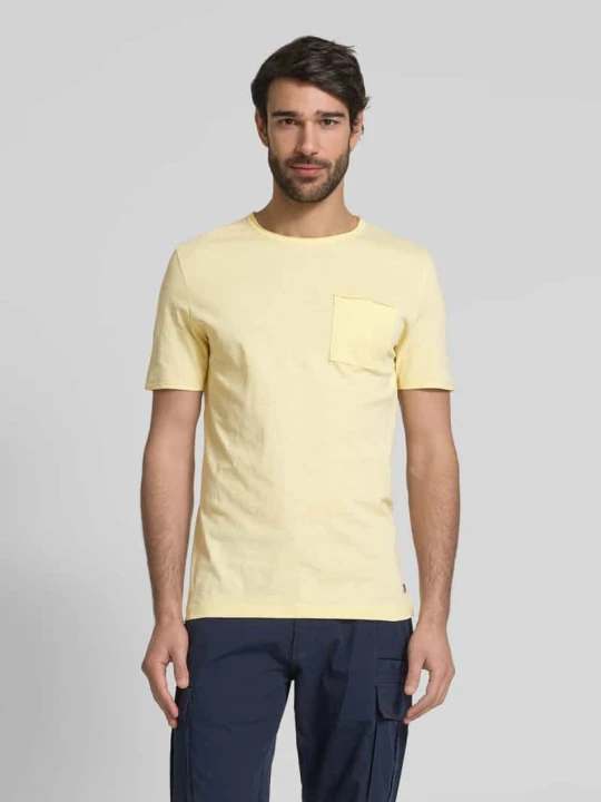 Zdjęcie produktu T-shirt o kroju regular fit z czystej bawełny s.Oliver Jasnożółty
