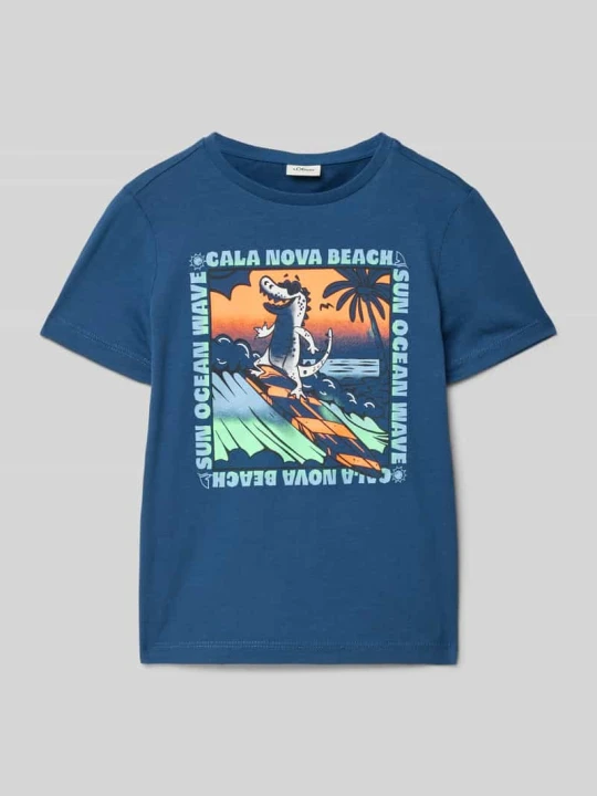 Zdjęcie produktu T-shirt o kroju regular fit z czystej bawełny s.Oliver