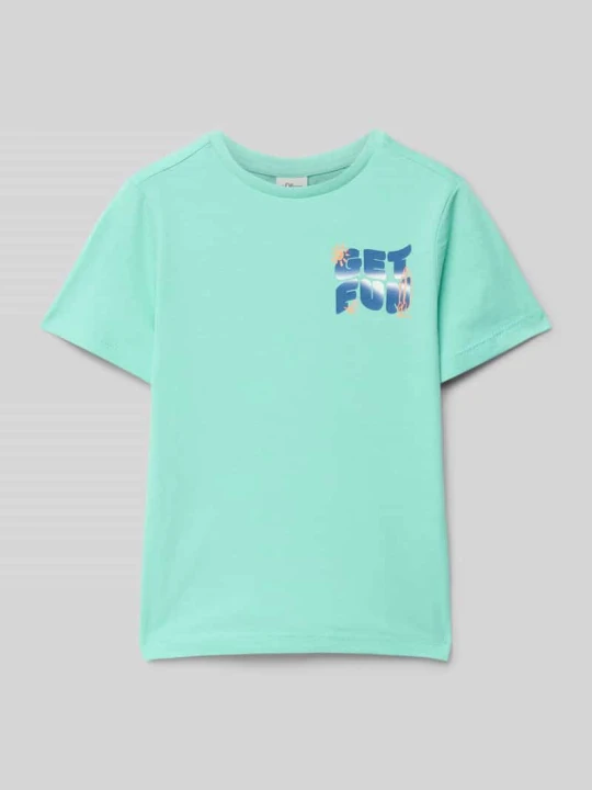 Zdjęcie produktu T-shirt o kroju regular fit z czystej bawełny s.Oliver Morski