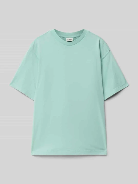 Zdjęcie produktu T-shirt o kroju regular fit z czystej bawełny s.Oliver Turkusowy