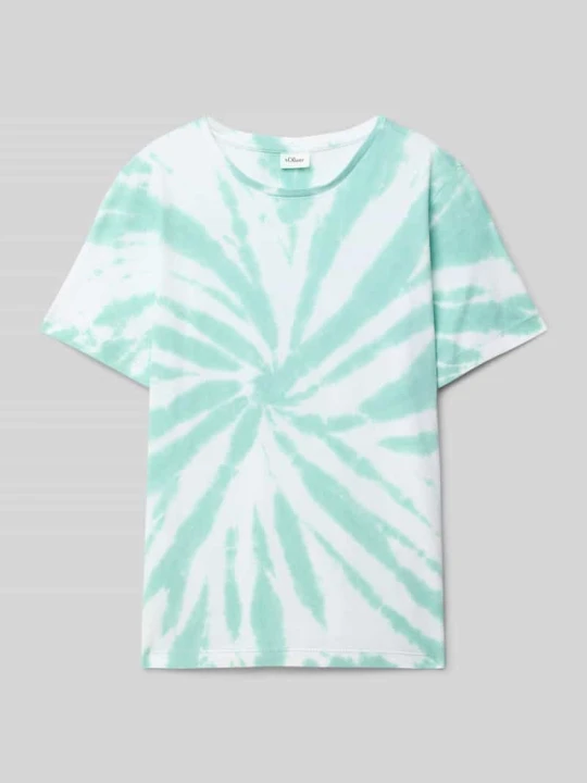 Zdjęcie produktu T-shirt o kroju regular fit z czystej bawełny s.Oliver Turkusowy