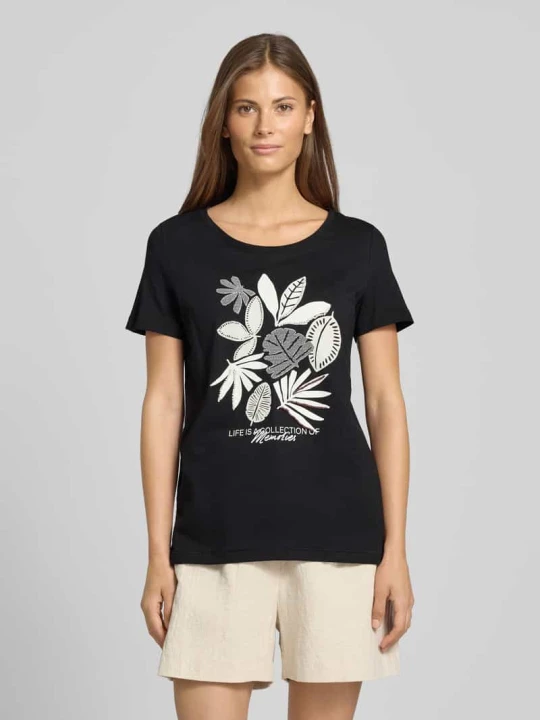 Zdjęcie produktu T-shirt o kroju regular fit z czystej bawełny s.Oliver Czarny